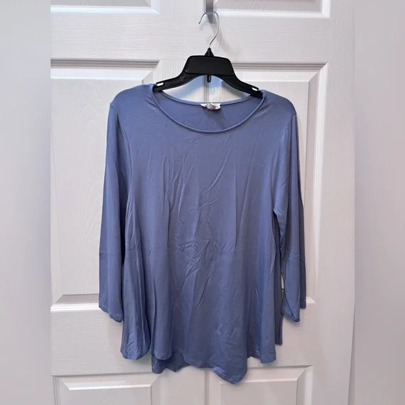 Cupio Long Sleeve Top in Slate Blue - Picture 1 of 3